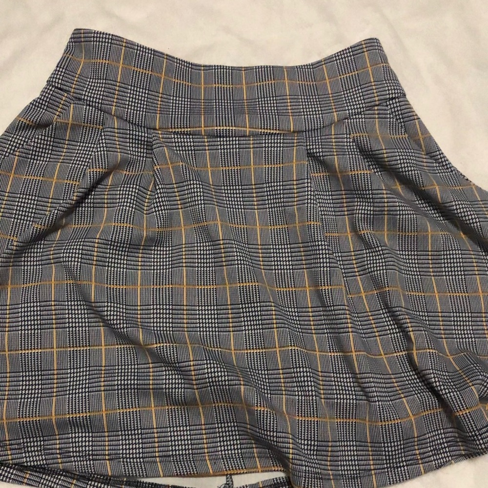 Navy blue and yellow skirt